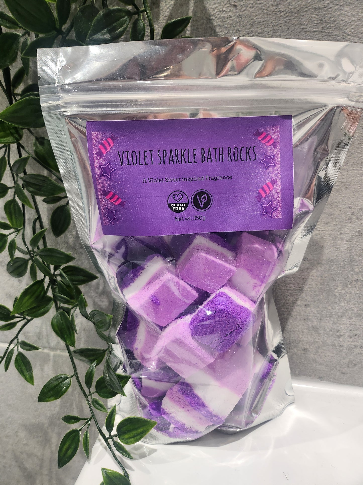 Bath Rock - violet sparkle